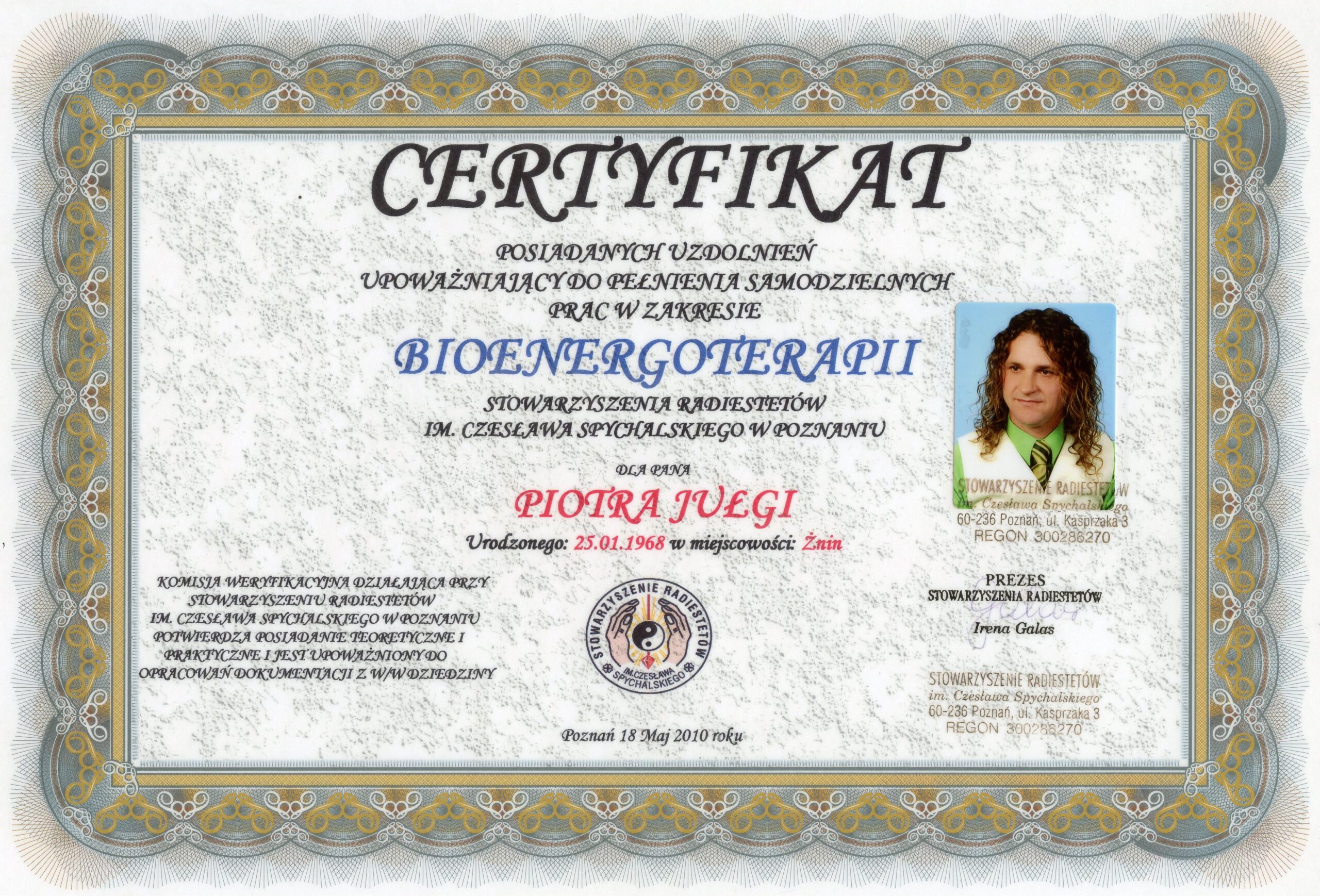 Certyfikat 10